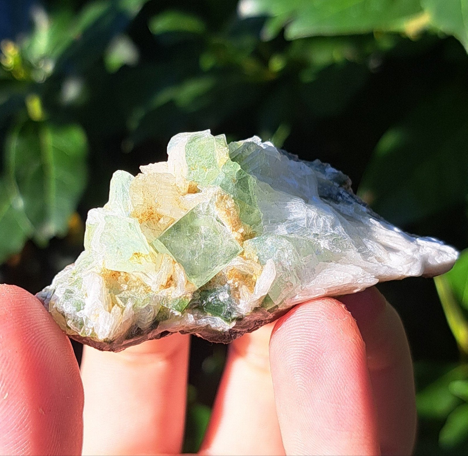 Groene Apofyliet heldere kristallen edelsteen mineralen, Ophalen of Verzenden