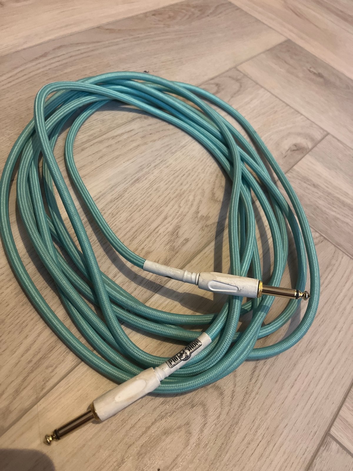 Instrumentkabel, turkoois, 6 meter, Muziek en Instrumenten, Kabels en Stekkers, Ophalen of Verzenden, Gebruikt, Instrument