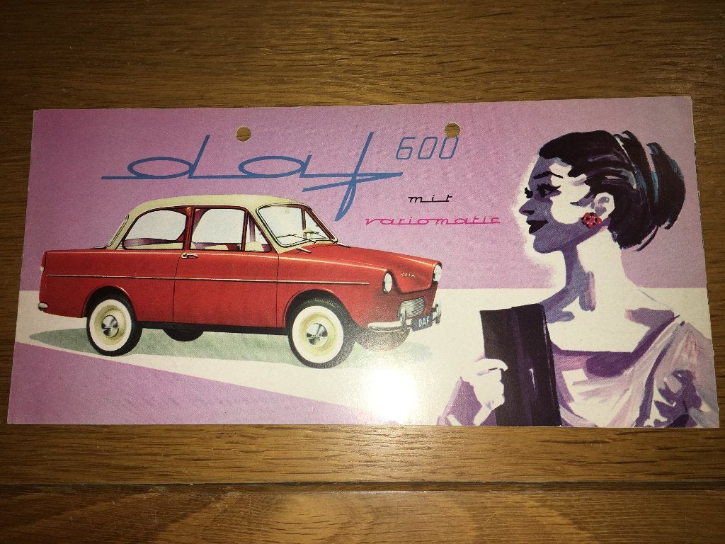 Afwijkende DAF 600 variomatic brochure folder Duits, Ophalen of Verzenden, Zo goed als nieuw, Overige merken