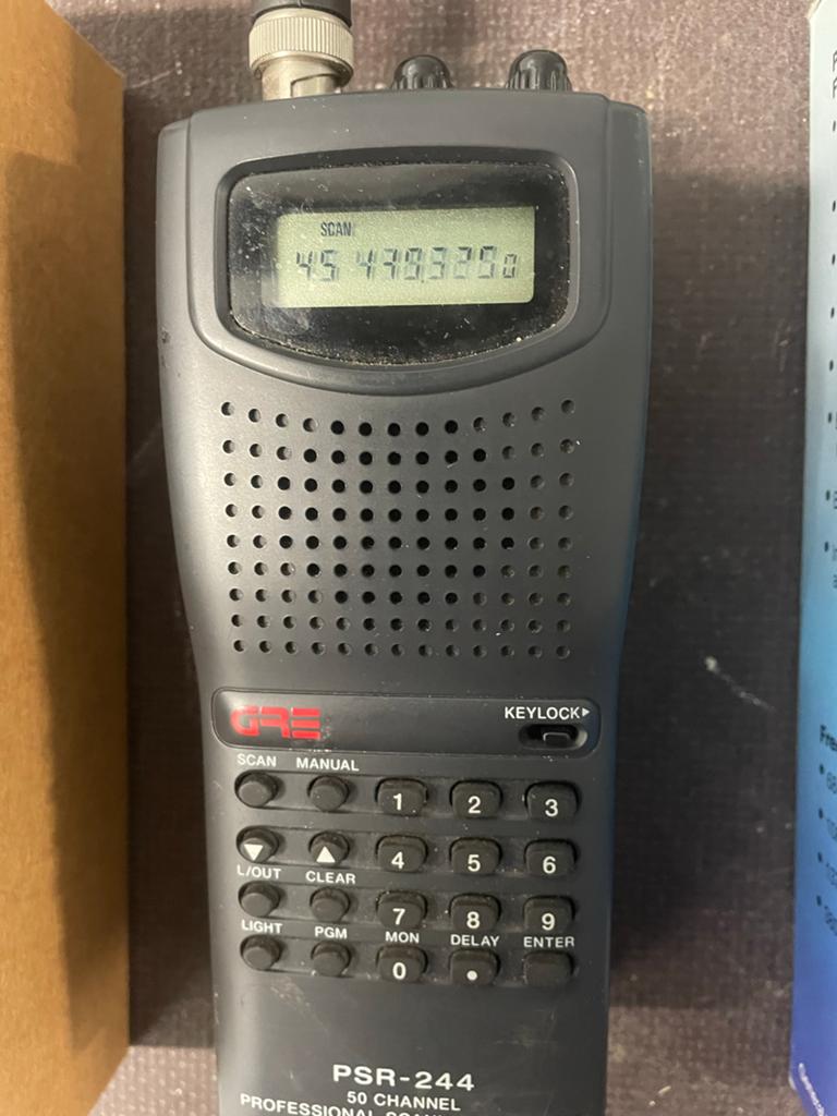 GRE PSR-244 Professionele Scanner Ontvanger 50 kanalen, Ophalen, Gebruikt, 30 tot 200 kanalen, Draagbaar
