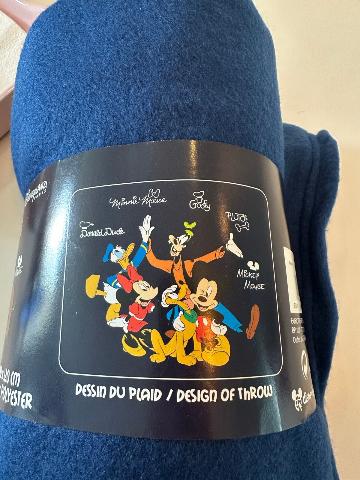 Disney Plaid Mickey Mouse & Vrienden - 150x120 cm, Fleecedeken, Verzenden, Nieuw, Blauw
