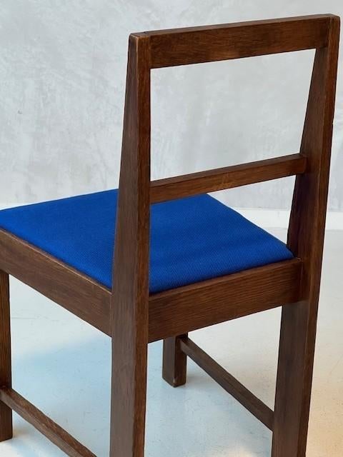 Jaren 30 eettafelstoel modernist art deco eetkamerstoel, Gebruikt, Jaren 30, Blauw, Ophalen of Verzenden