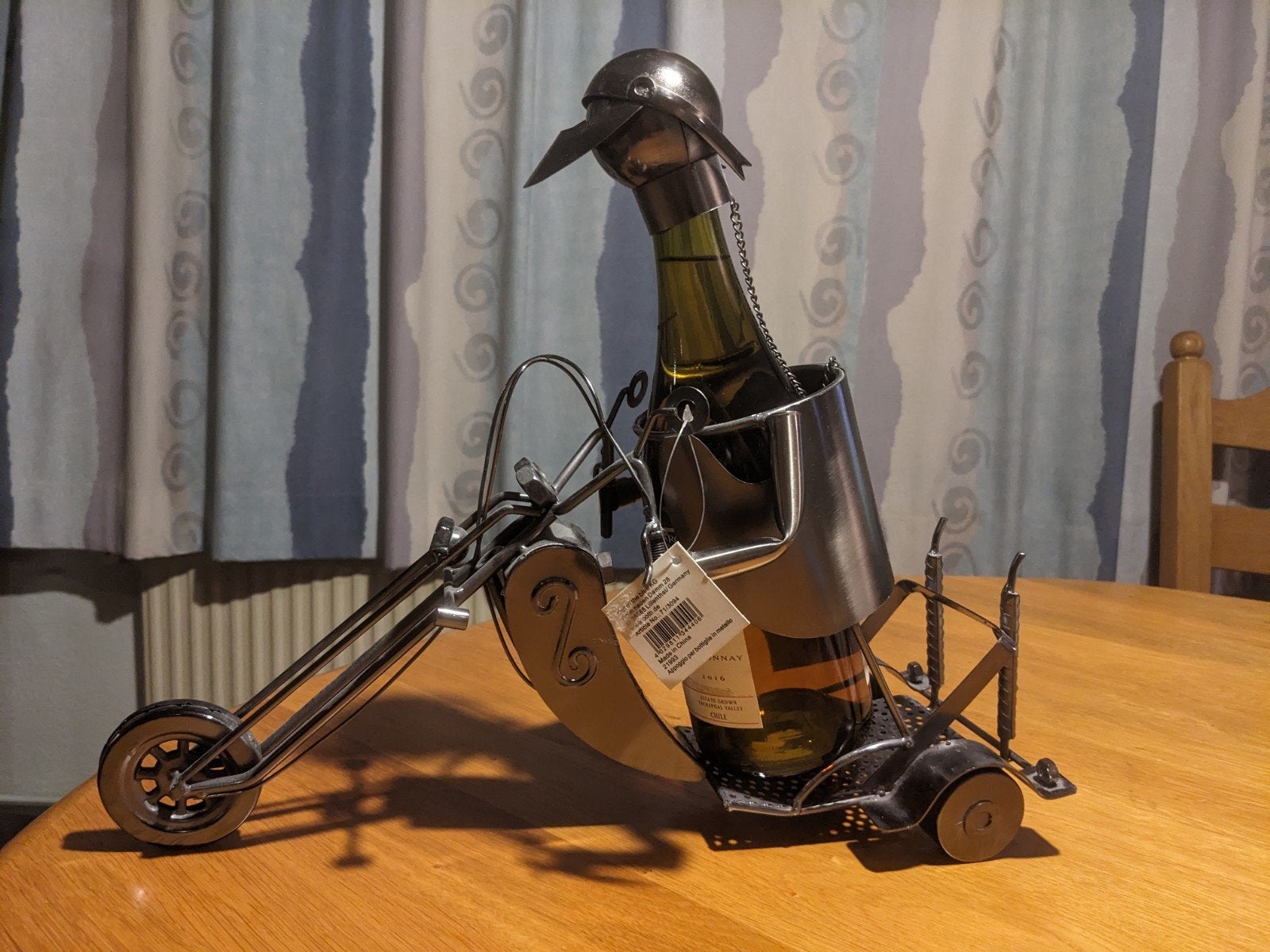 Trike chopper wijnfleshouder, Ophalen of Verzenden, Zo goed als nieuw, Metaal