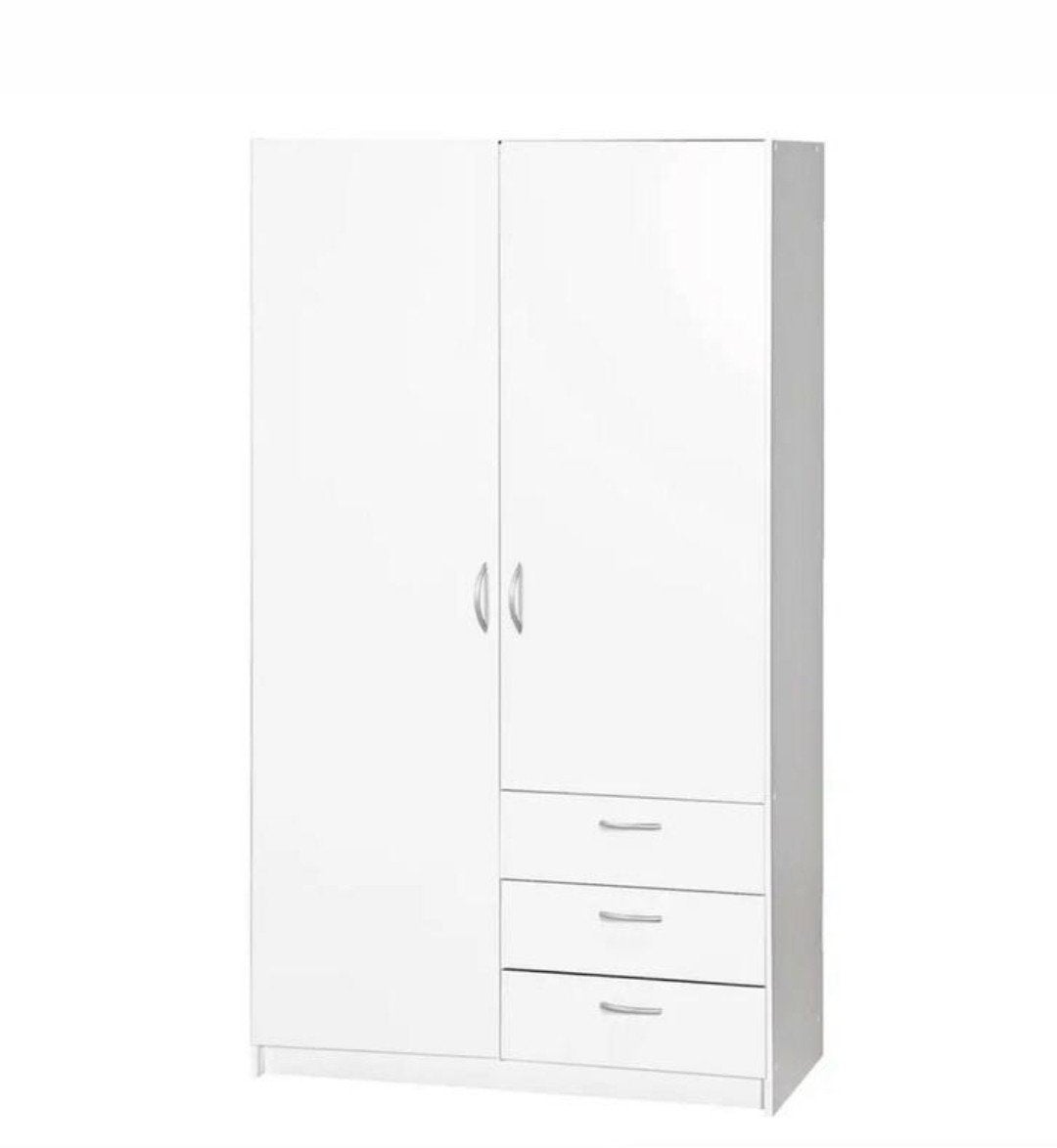 Kledingkast Varia 2-deurs - wit - 175x97x50 cm, Huis en Inrichting, Kasten | Kledingkasten, Ophalen, Overige materialen, Met klep(pen)
