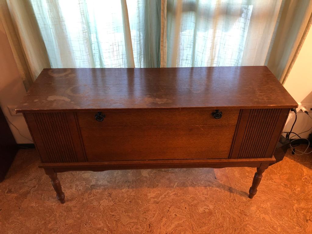 Philips radio platenspeler meubel met speakers, Ophalen, Gebruikt, Platenspeler, Philips