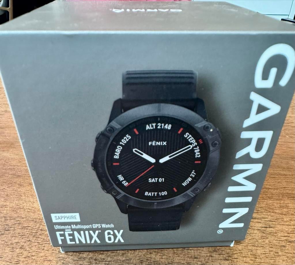 Garmin Fenix 6x - Prachtig sporthorloge, uitstekend, Verzenden, Waterdicht, Afstand, Gebruikt
