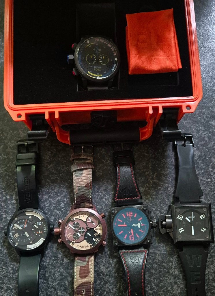 Welder K-31 ( NIEUW met doos ) + 4 gebruikte Welders, Overige merken, Staal, Polshorloge, Overige materialen