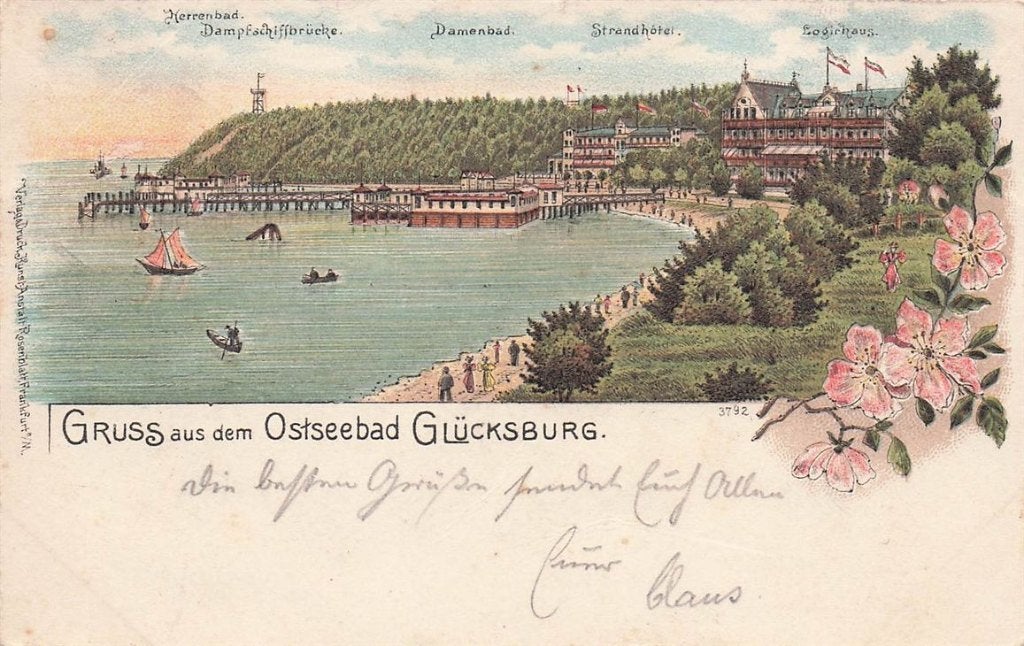 702-108-045 Gruss Aus Dem Ostseebad Glücksburg, Verzenden, Voor 1920, Duitsland