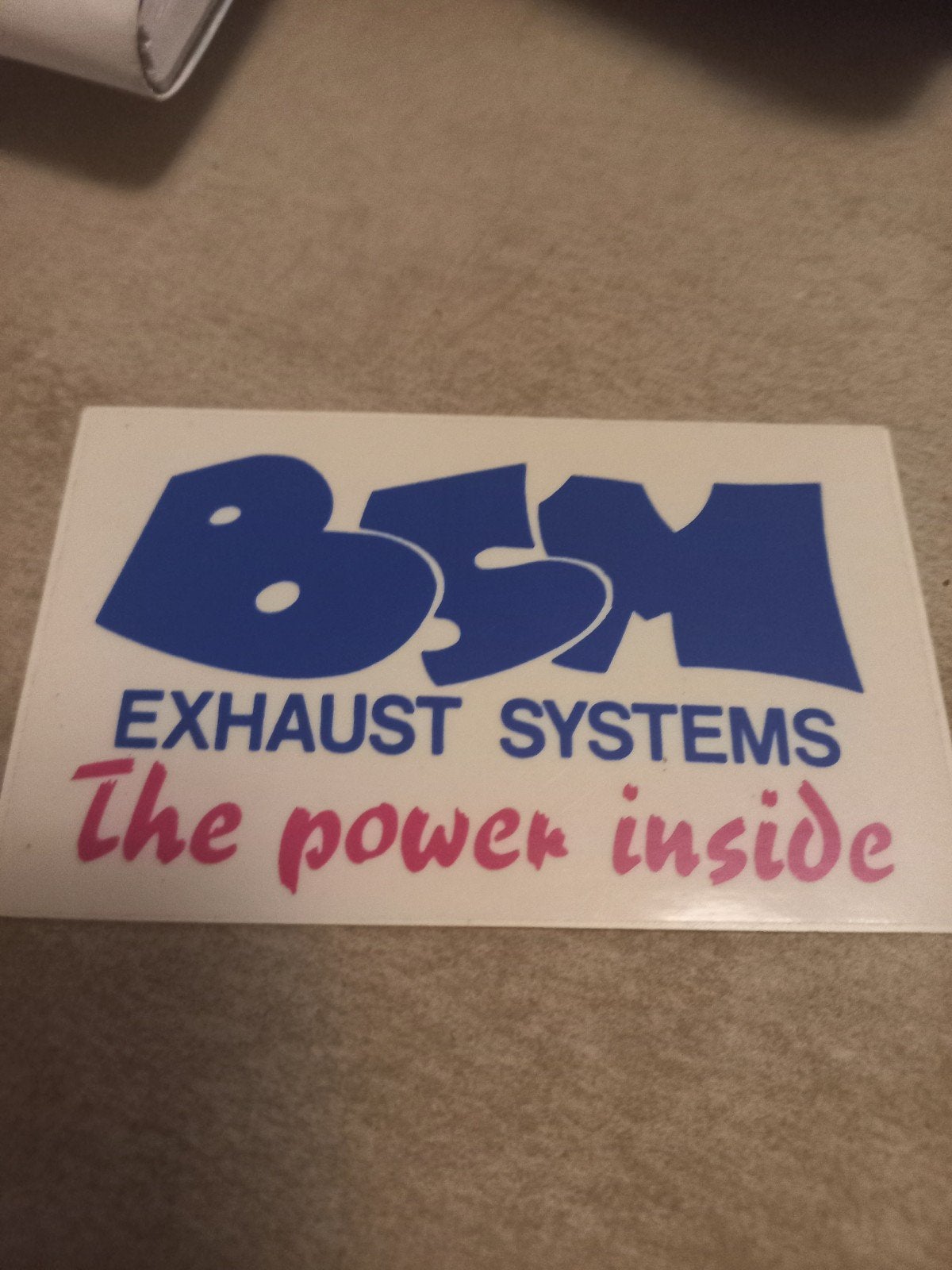BSM Exhaust Systems 'The Power Inside' Sticker, Ophalen of Verzenden