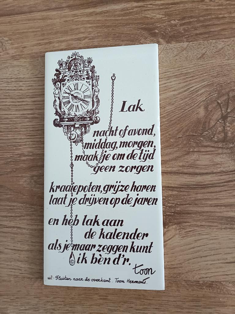 Tegeltje toon Hermans, Ophalen of Verzenden, Gebruikt