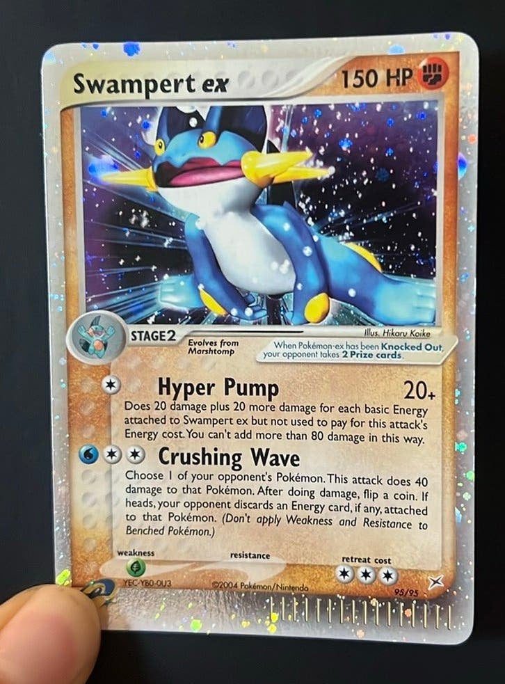 Swampert ex 95/95 Holo Rare EX Team Magma vs Team Aqua mint, Ophalen of Verzenden, Zo goed als nieuw, Losse kaart, Foil