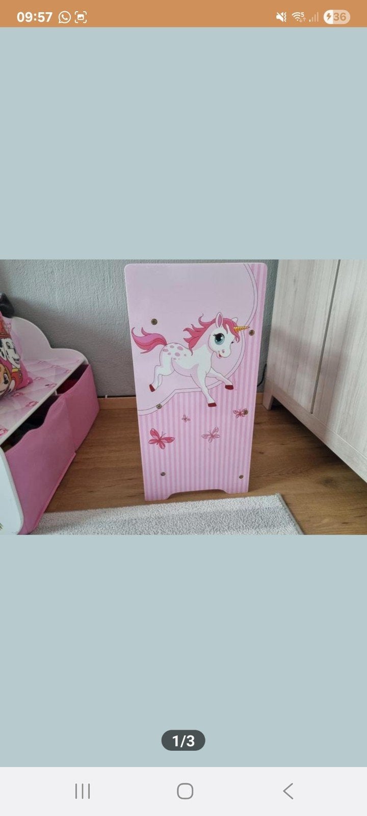 Unicorn kastjes, Kinderen en Baby's, Kinderkamer | Inrichting en Decoratie, Roze, Ophalen, Overige typen