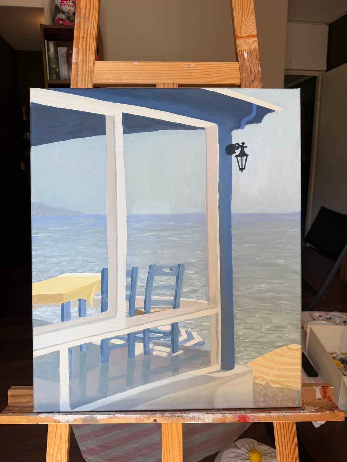 Handgeschilderd schilderij | Zeezicht | Origineel kunstwerk, Antiek en Kunst, Kunst | Schilderijen | Klassiek, Maritiem / water