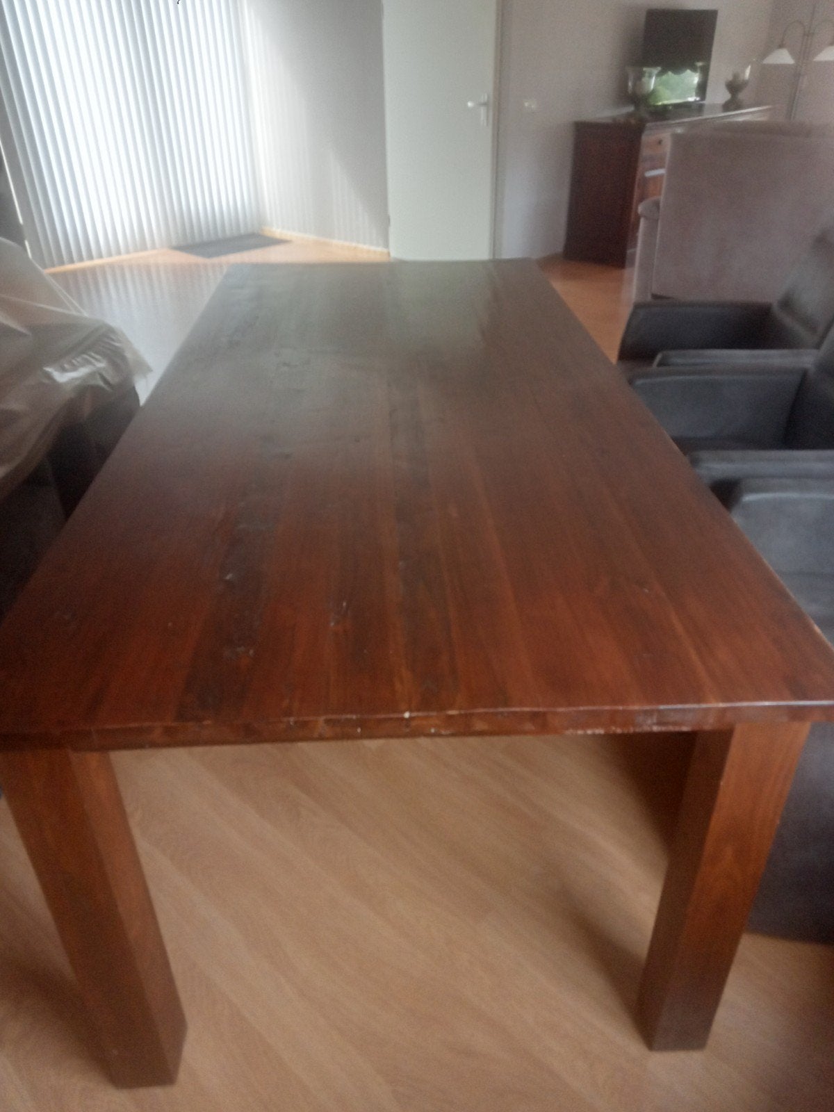 eetkamer tafel, Huis en Inrichting, Ophalen, Teakhout, 200 cm of meer, 50 tot 100 cm