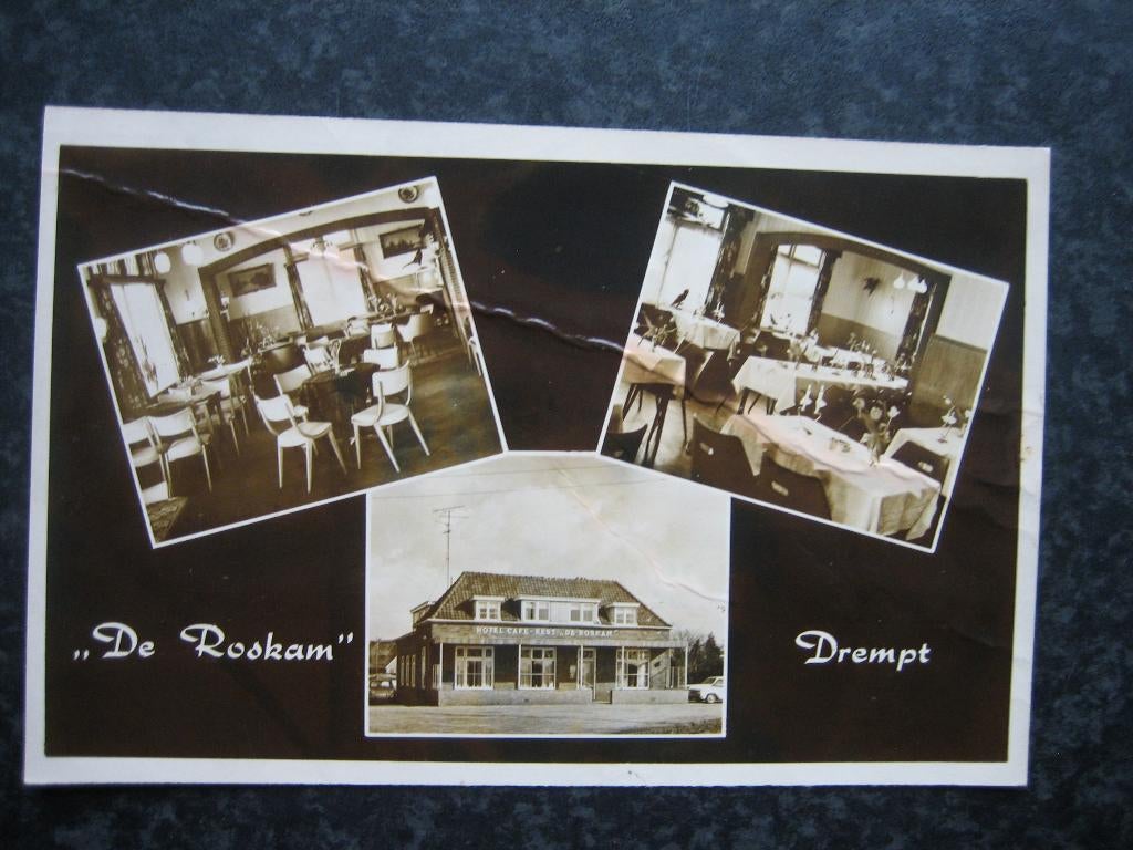 DREMPT Hotel rest. De Roskam 3 luiks, Verzamelen, Ophalen of Verzenden, 1940 tot 1960, Gelderland