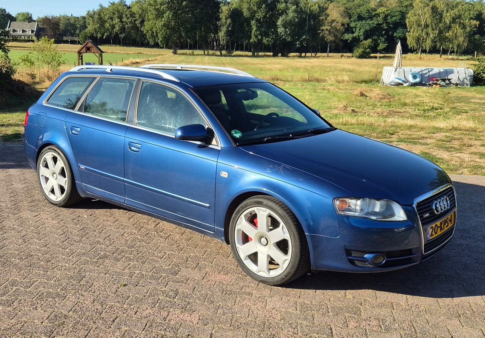 Audi A4 2.0 Tfsi Avant Blauw 2x S-line, Auto's, Zwart, 4 cilinders, 1984 cc, Blauw