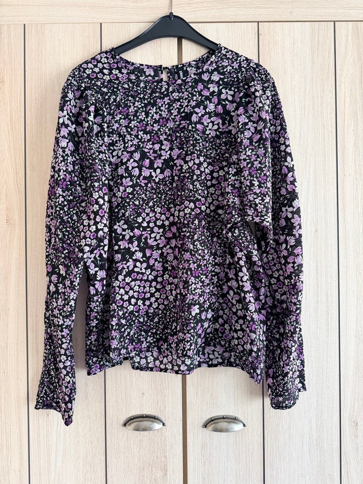 Eksept blouse met bloemenprint - Maat M, Ophalen of Verzenden, Zo goed als nieuw, Maat 38/40 (M), Paars