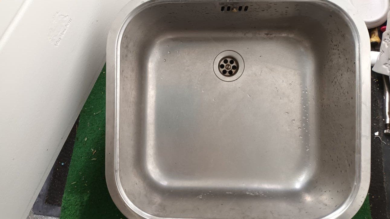 Spoelbak 44.5x41.5 x15diep. rvs. Gebruikt, Ophalen of Verzenden, 25 tot 50 cm, Minder dan 50 cm, Minder dan 100 cm