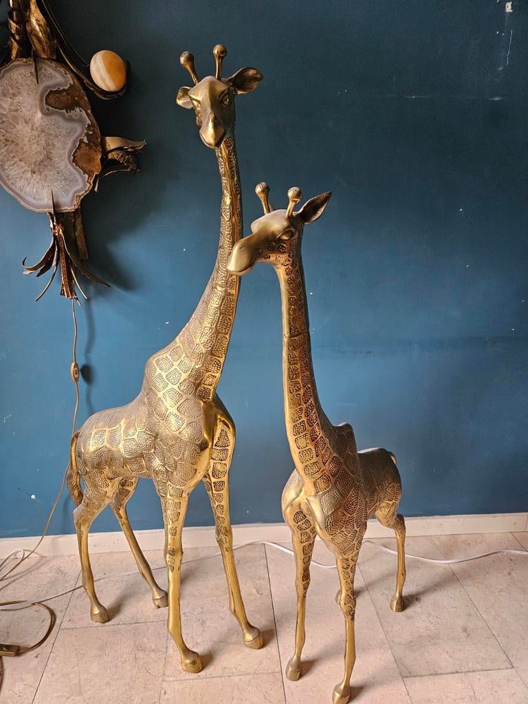 Giraffen messing hollywood regency maison jansen stijl, Ophalen