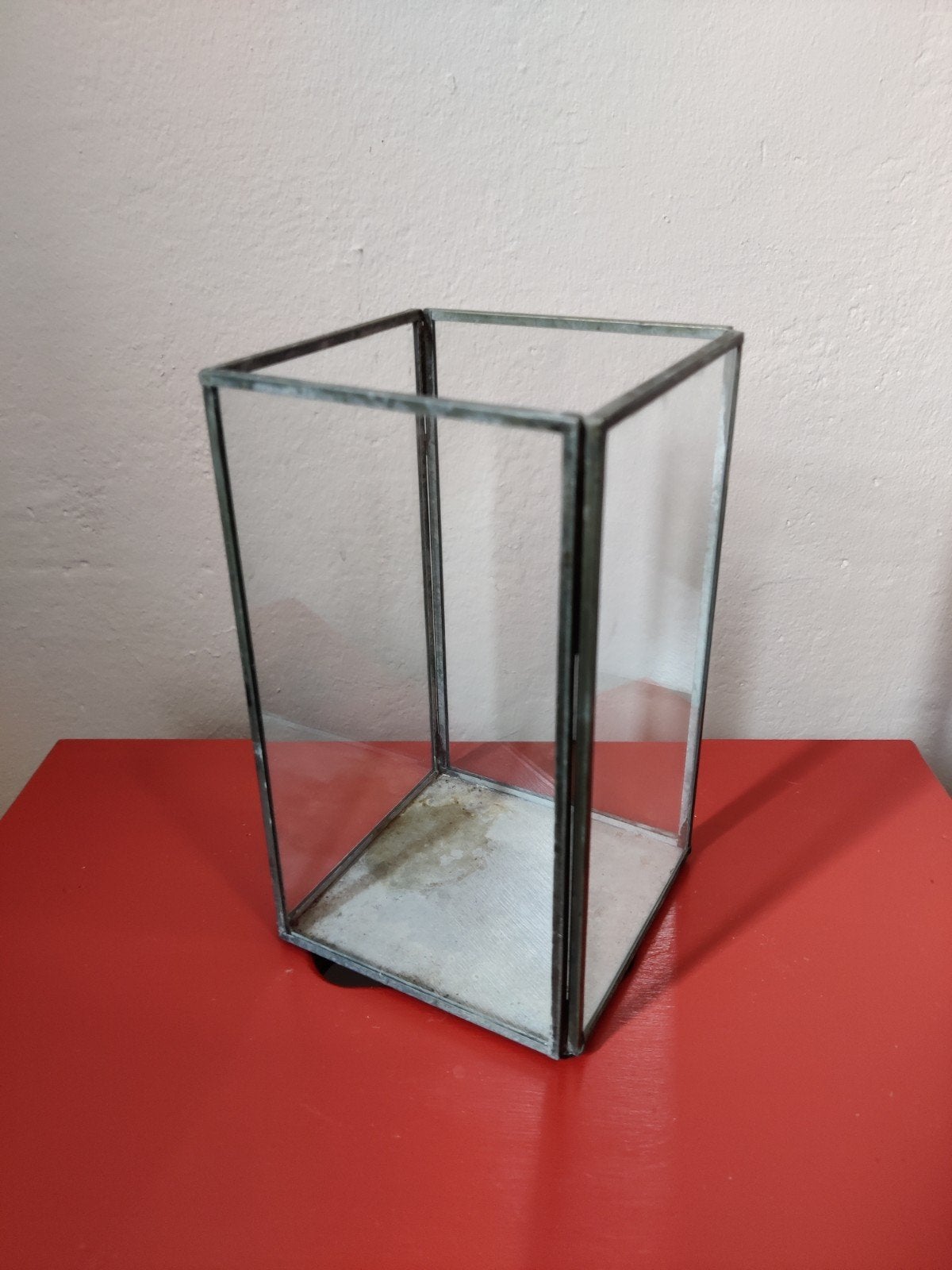 Houder voor een klein plantje of kaarsje, Glas, Ophalen of Verzenden, Gebruikt