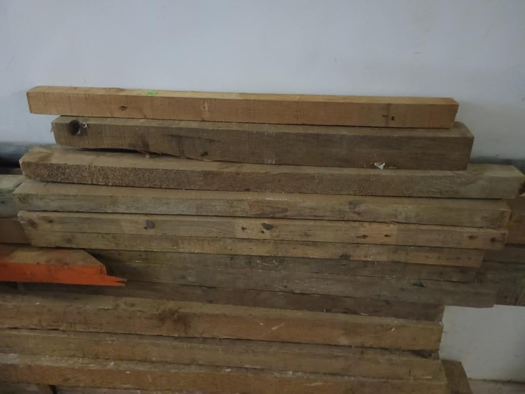 Partij balken, keepers en eiken balk, Doe-het-zelf en Verbouw, Hout en Planken, Ophalen, Gebruikt, Balk, Overige houtsoorten