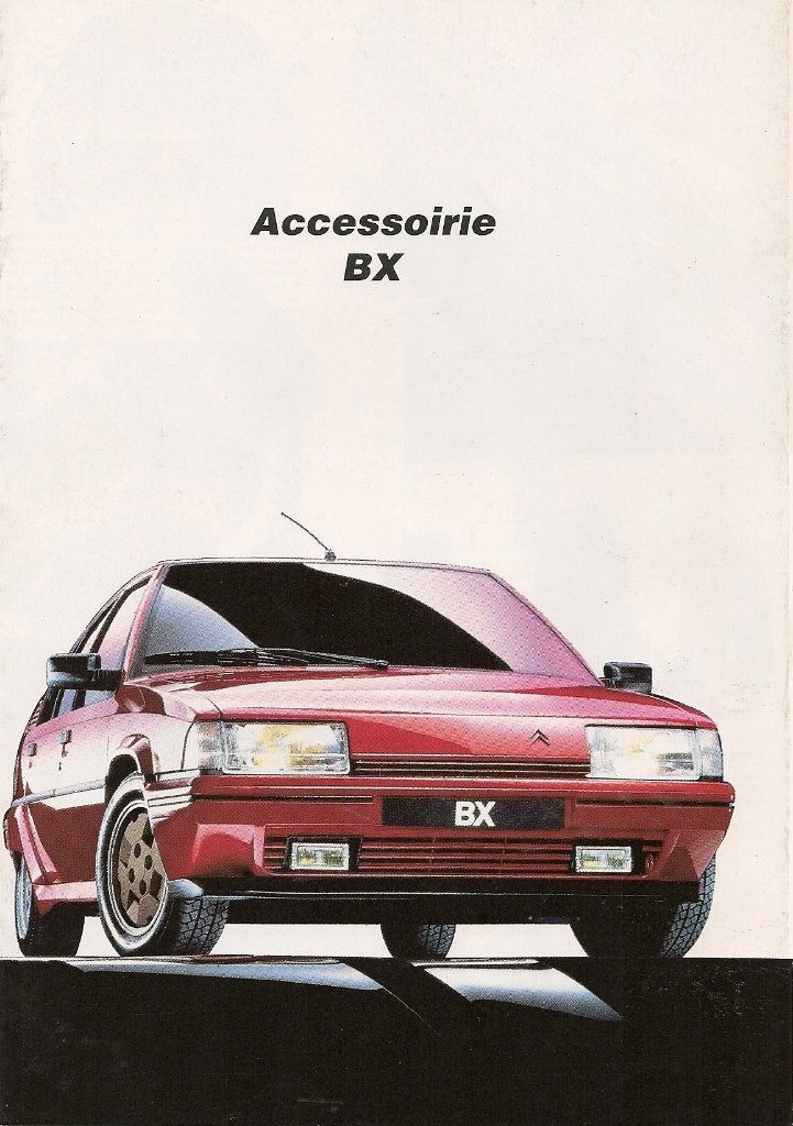 Franse vouwfolder Citroën BX Accessoires, juli 1991, Ophalen of Verzenden, Nieuw, Citroën