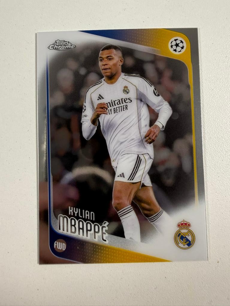112 Kylian Mbappe Topps Chrome 2025-26, Ophalen of Verzenden, Nieuw, Buitenlandse clubs, Poster, Plaatje of Sticker