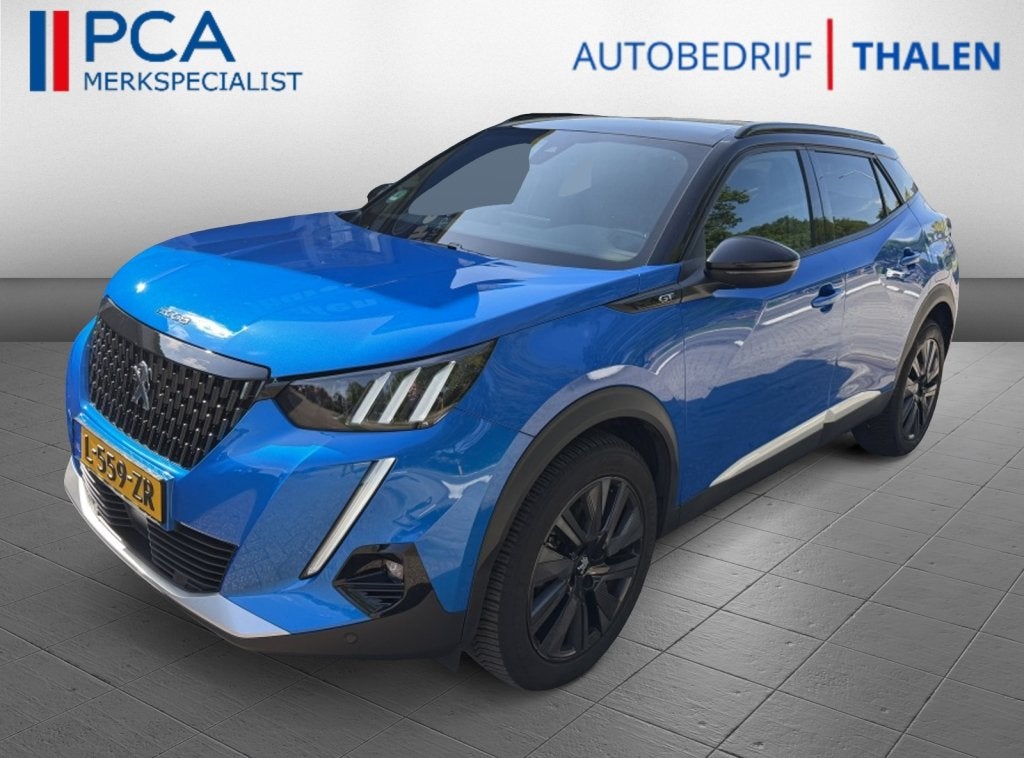 Peugeot 2008 1.2 PureTech GT Pack (bj 2021, automaat), Auto's, Peugeot, Automaat, Gebruikt, 1199 cc, Blauw