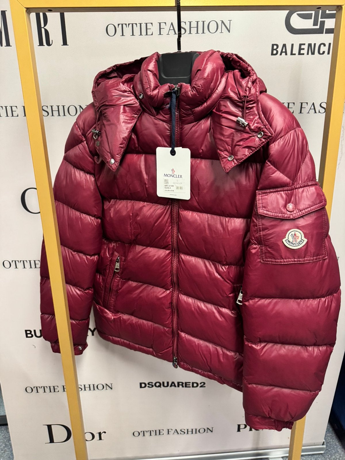 Moncler maya jas met nfc tag, Ophalen of Verzenden, Zo goed als nieuw, Zwart