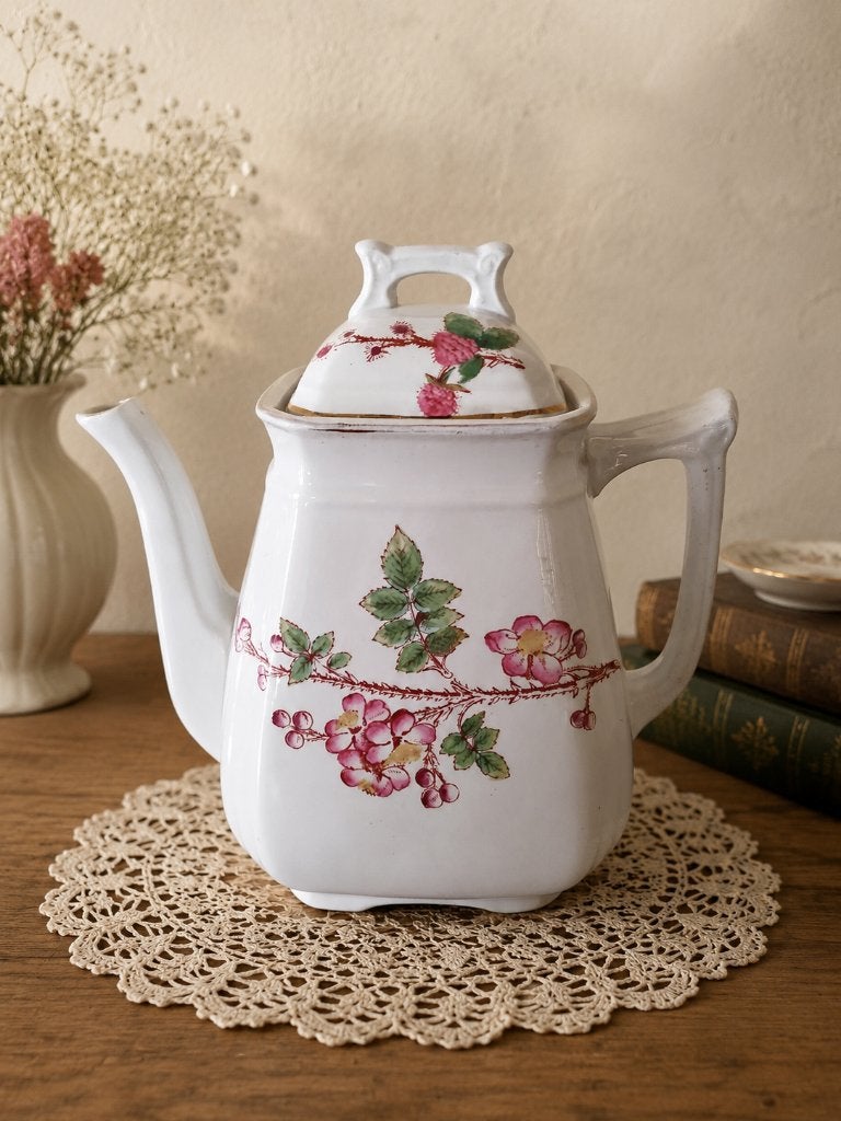 Antieke theepot van ironstone , Alfred Makin, 1875 - 1897, Ophalen of Verzenden