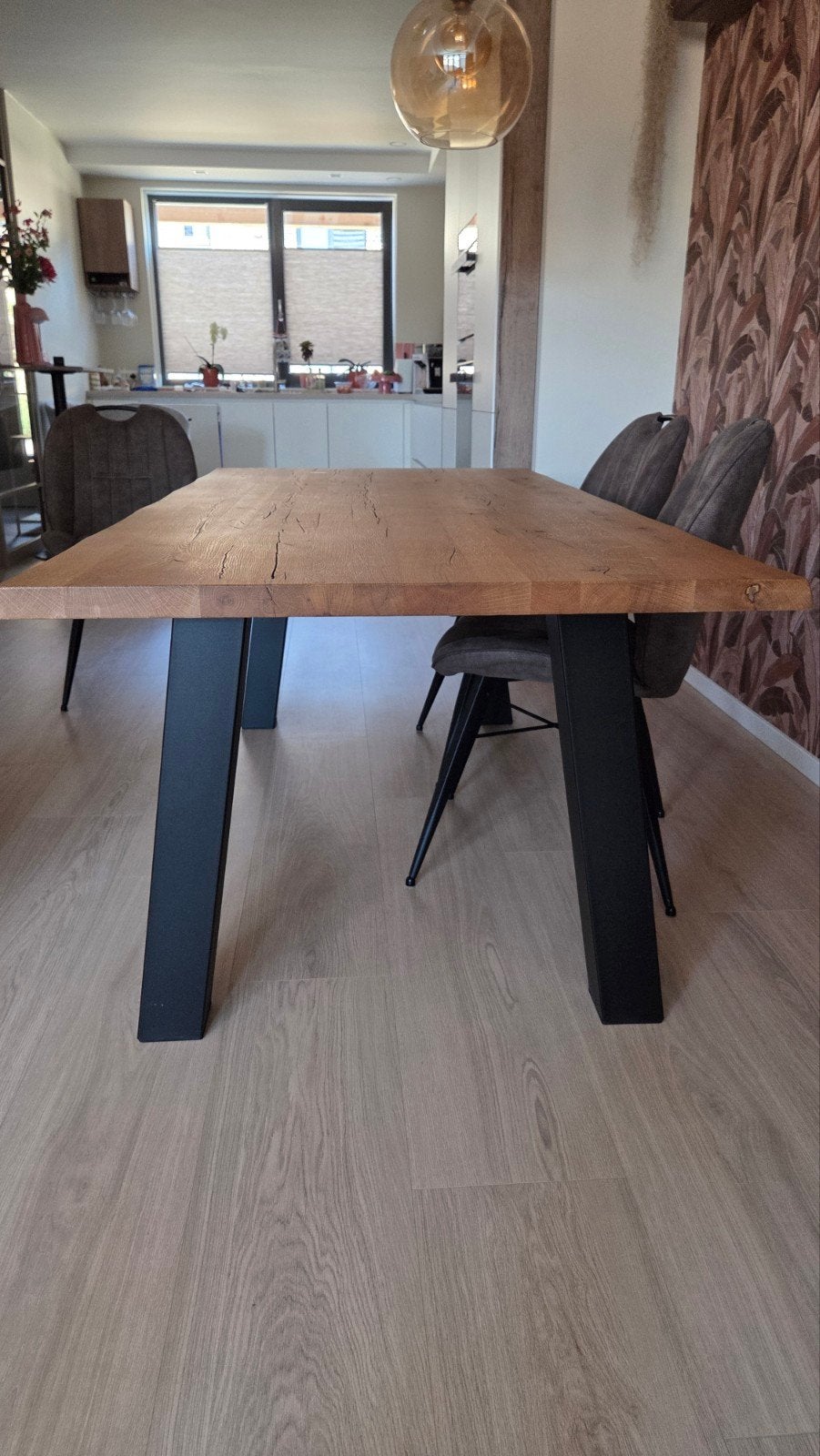 Eettafel Big Tree, Ophalen, Eikenhout, 50 tot 100 cm, Zo goed als nieuw