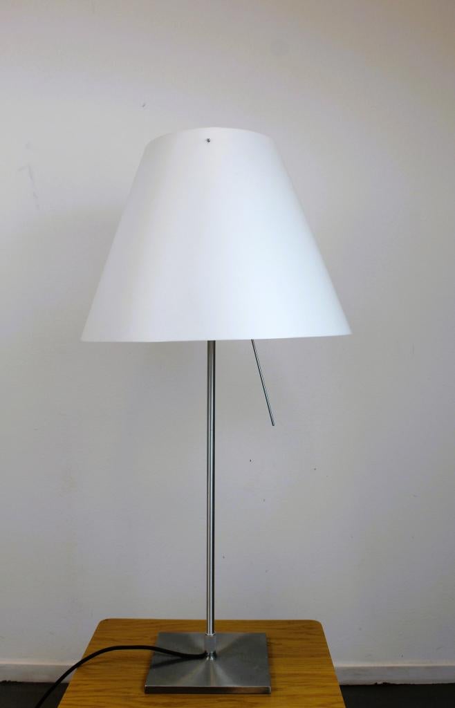6x Luceplan Costanza D13if Tafellamp Aluminium/Wit, Huis en Inrichting, Lampen | Tafellampen, Zo goed als nieuw, 75 cm of meer