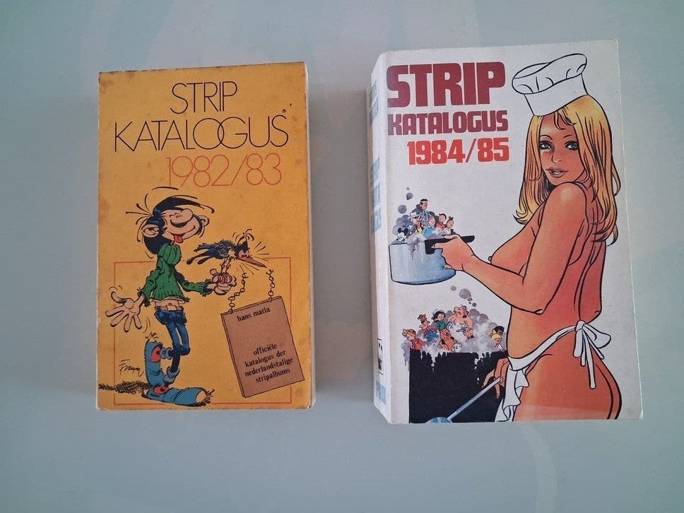 Stripcatalogus 1982/83 en 1984/85 - Hans Matla, Meerdere stripboeken, Ophalen of Verzenden, Gelezen, Belgapress
