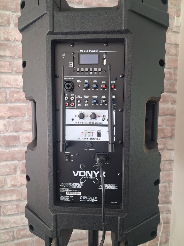 Vonyx VSA700 ABS 15" portable speaker 1000W met standaard, Audio, Tv en Foto, Luidsprekers, Overige merken, Overige typen, Ophalen of Verzenden