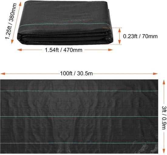 Onkruiddoek - Gronddoek - Worteldoek - Geotextiel - Tuinvlie, Corvance B.V., Verzenden, Nieuw, Corvancebol@gmail.com