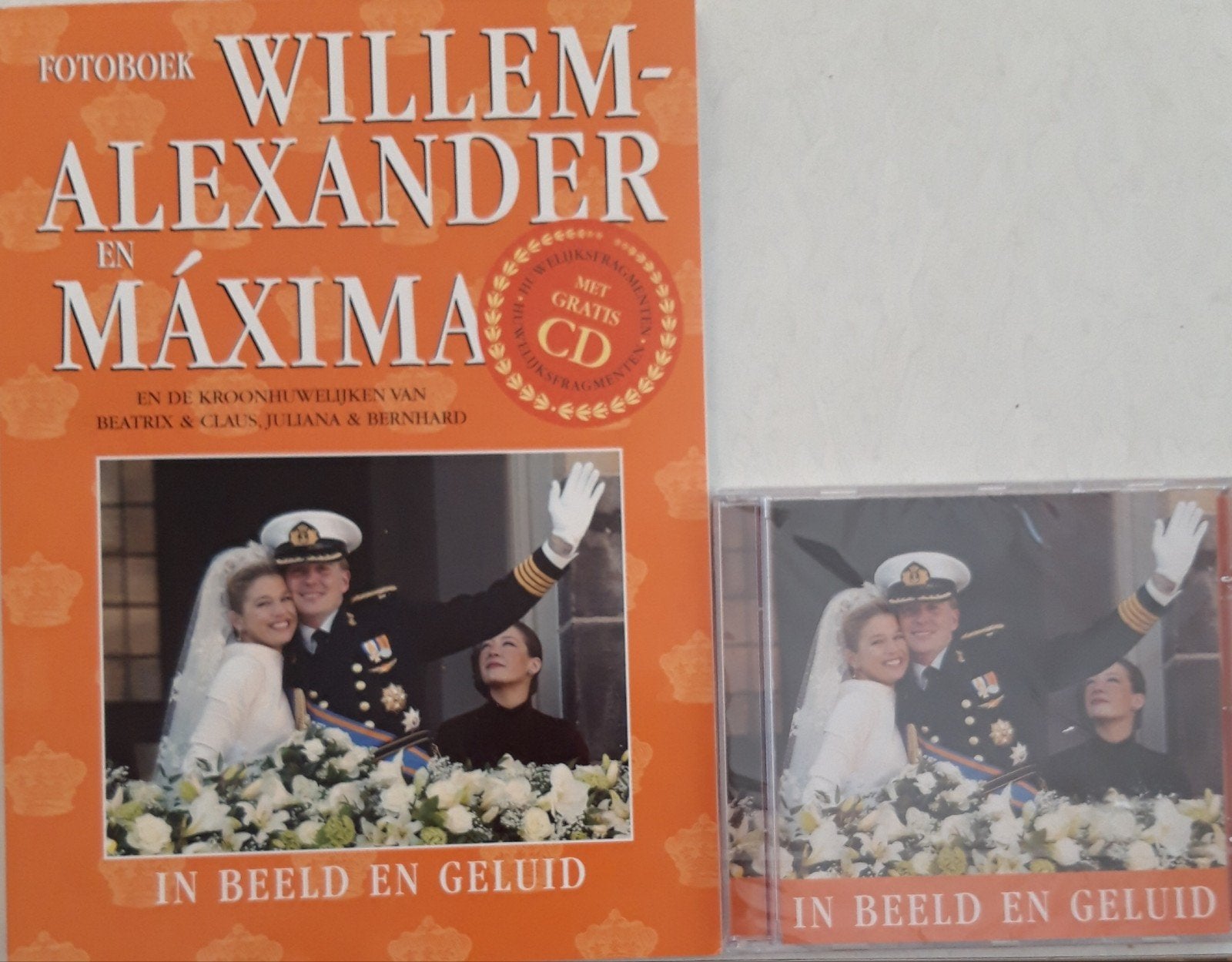 Fotoboek Willem-Alexander & Máxima + kroonhuwelijken + CD