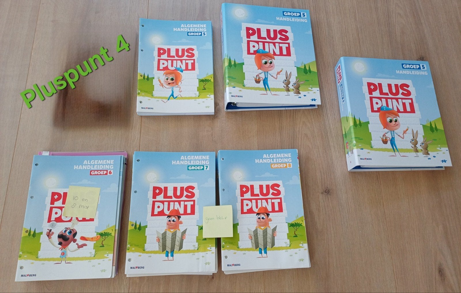 Pluspunt 4 handleidingen groep 5, 6, 7, 8, Boeken, Schoolboeken, Gelezen, Overige vakken, Malmberg, Ophalen of Verzenden