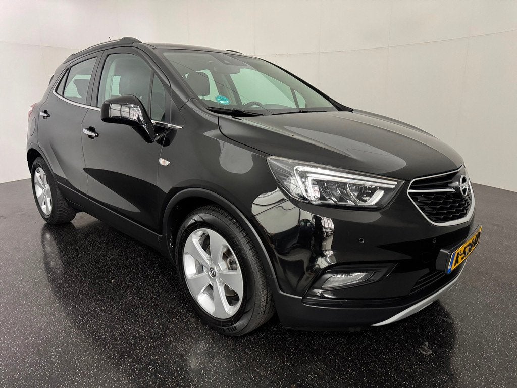 Opel Mokka X 1.4 AUT Turbo Innovation / Dakraam / Trekhaak /, Gebruikt, Leder en Stof, Zwart, 14 km/l