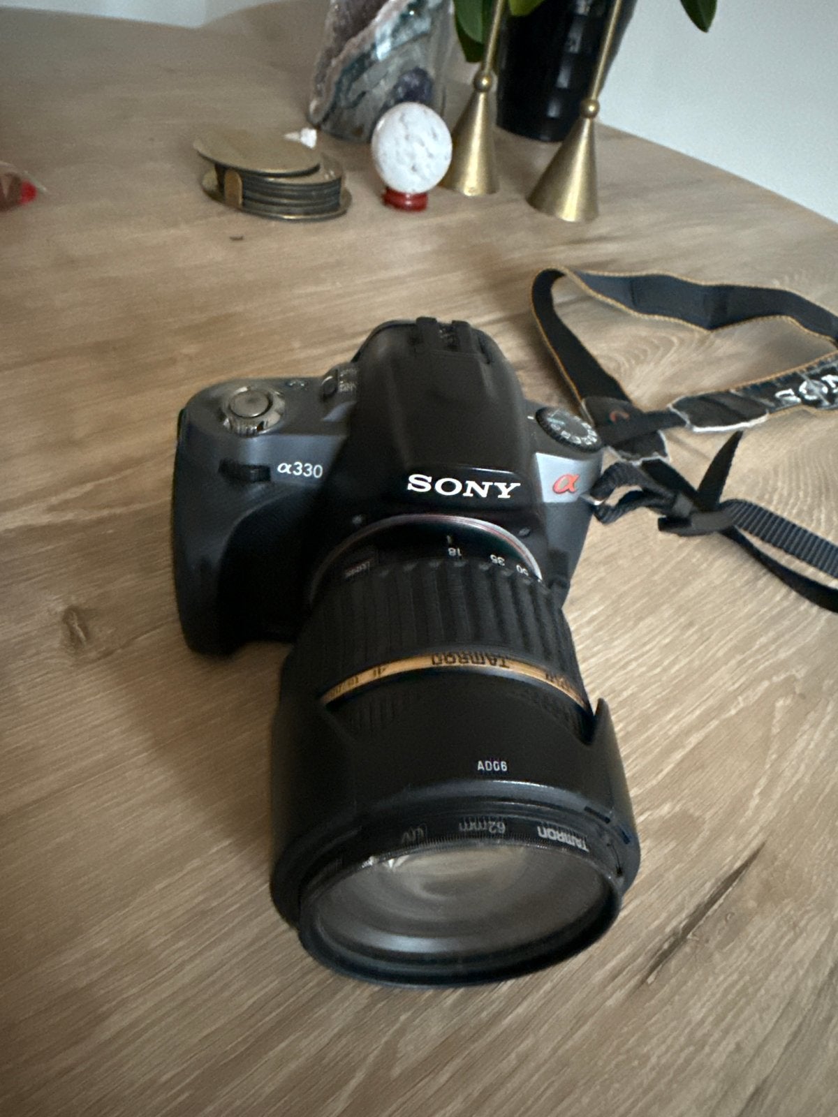 Sony Alpha a330 Spiegelreflexcamera met Tamron en Canon lenz, Ingebouwde flitser, Gebruikt, Spiegelreflex, Ophalen of Verzenden
