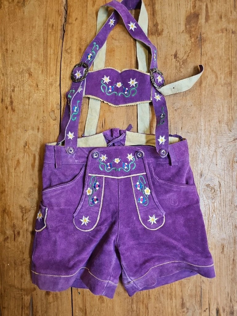 Lederhosen Dames paars