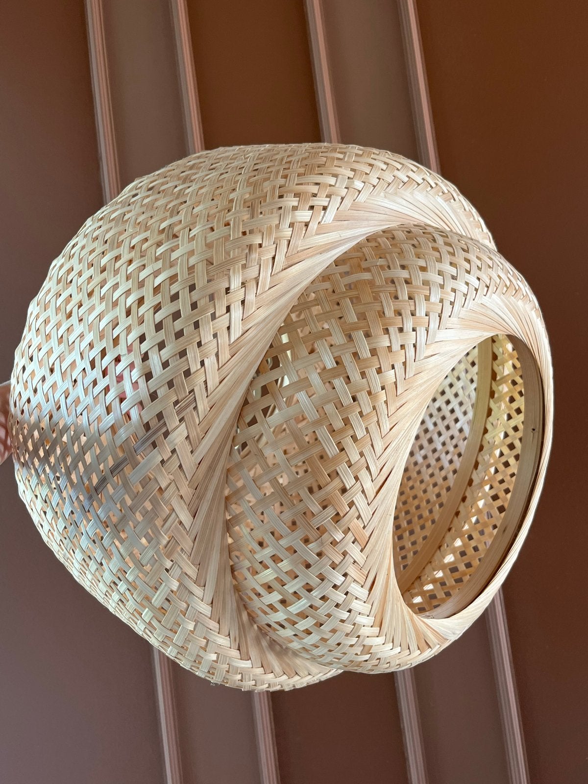 Rotan lampenkap 40x30 cm, Huis en Inrichting, Ophalen of Verzenden, Zo goed als nieuw, Natuurlijk materiaal