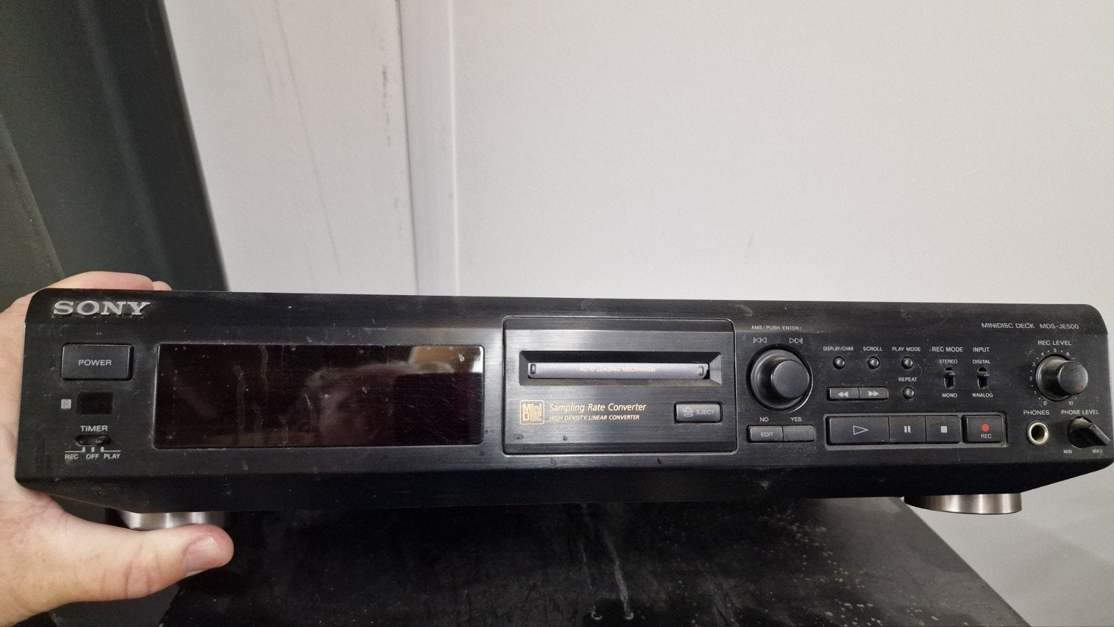Sony minidisc speler, Ophalen, Sony