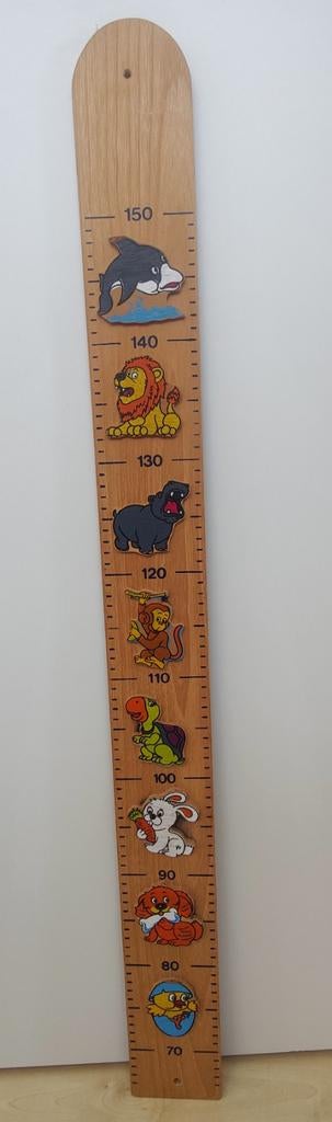 Houten groeimeter met dieren voor kinderkamer, Ophalen, Gebruikt, Wanddecoratie