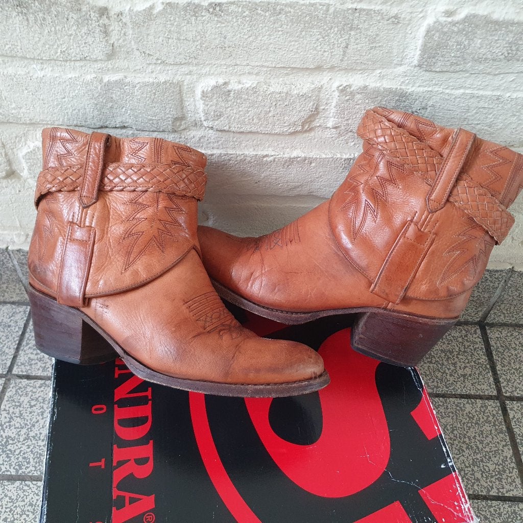 Sendra leren laarzen Maat 38 enkellaarzen met accessoires, Sendra, Bruin, Lage of Enkellaarzen, Ophalen of Verzenden