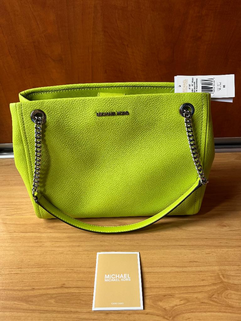 Nieuwe tas Michael Kors lime Vegan met gratis verzending, Verzenden, Nieuw, Geel, Overige merken