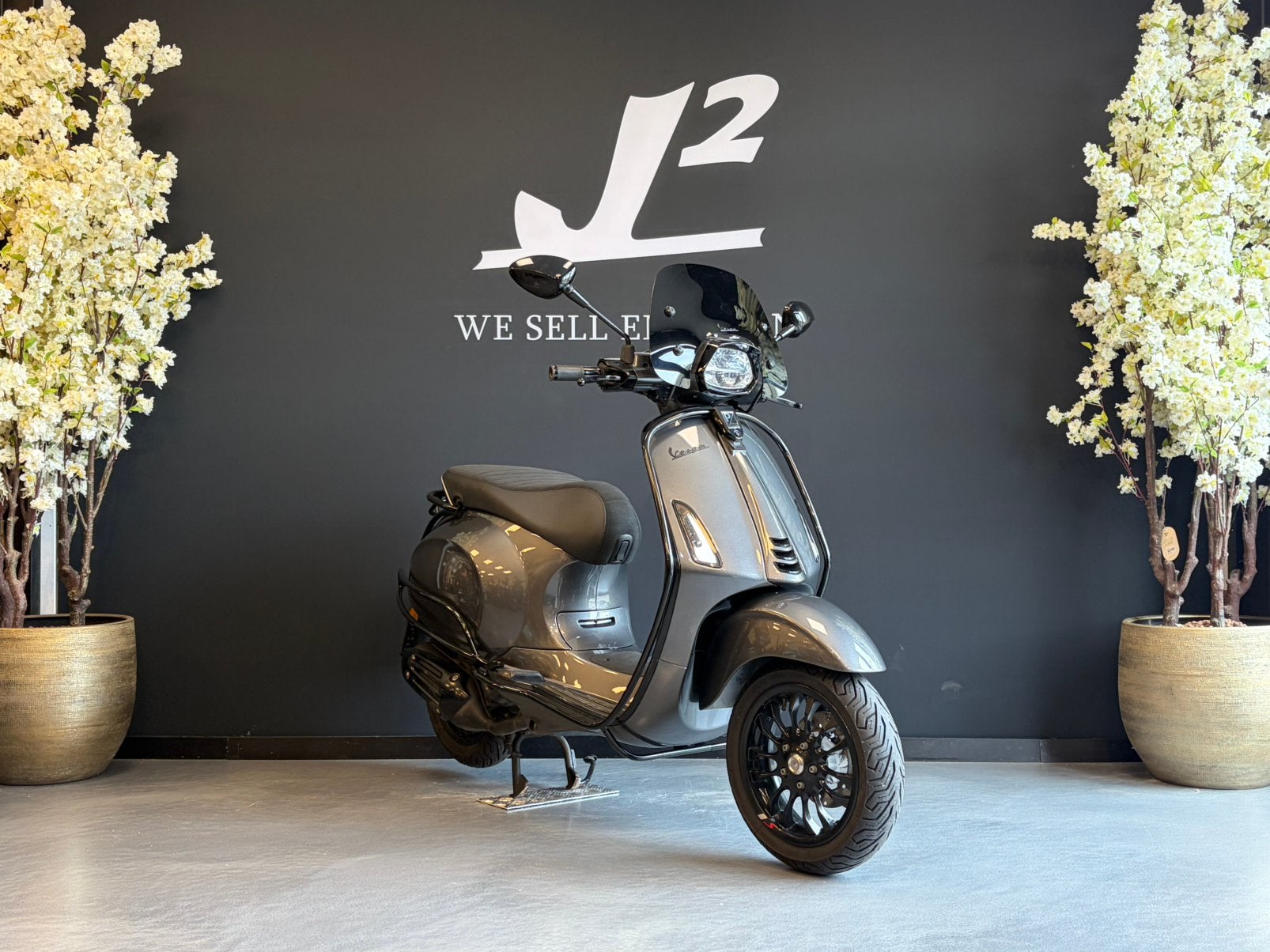 Vespa Sprint | Porsche Agaat Grijs | Brom | 2021 | 9870 km, Gebruikt, Overige modellen, ., Maximaal 45 km/u