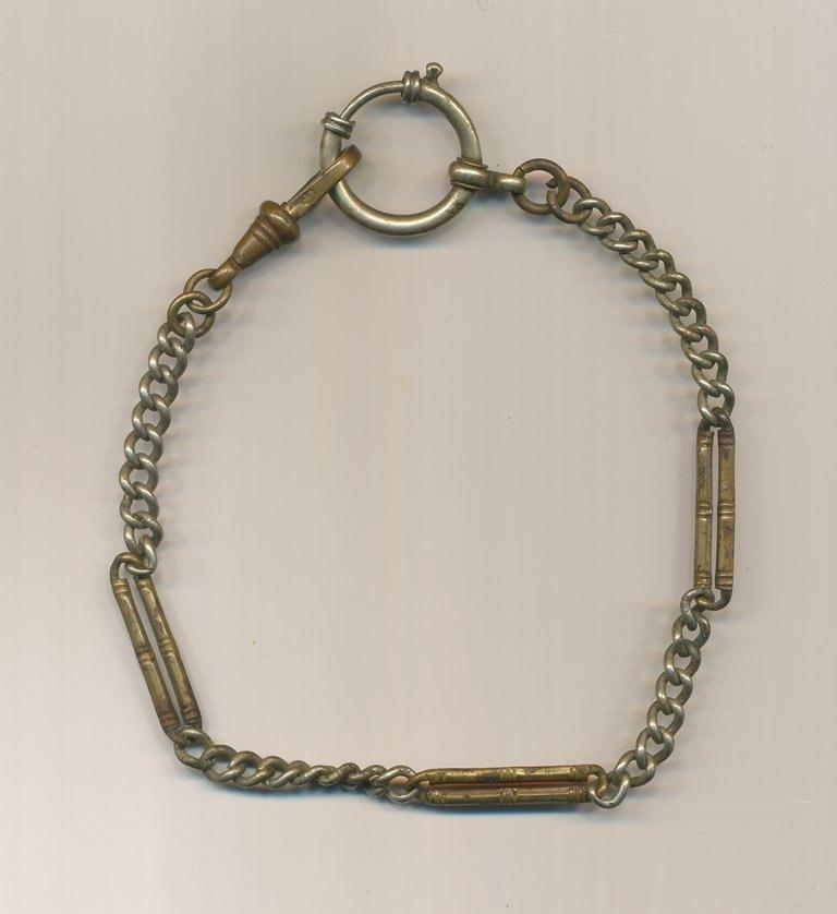Antieke Albert Zakhorlogeketting, Verzenden, Gebruikt, Zilver, Overige materialen