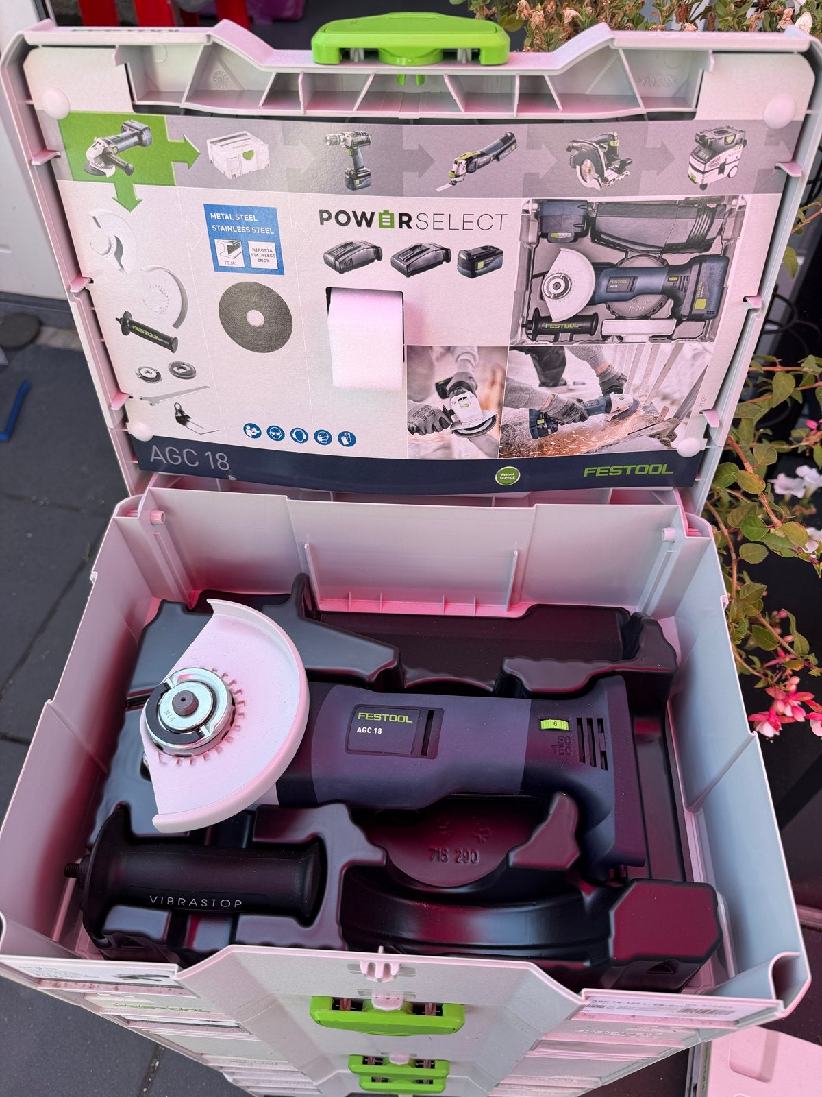 Festool AGC 18-125 Accu Haakse Slijpmachine - Nieuwstaat, Ophalen, Zo goed als nieuw, Minder dan 700 watt, Haakse handslijpmachine