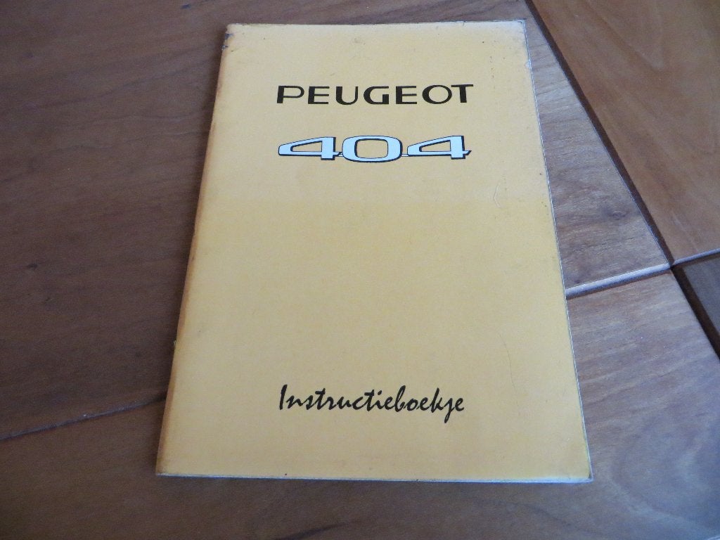 Instructieboek Peugeot 404 Sedan benzine 1971, Ophalen of Verzenden