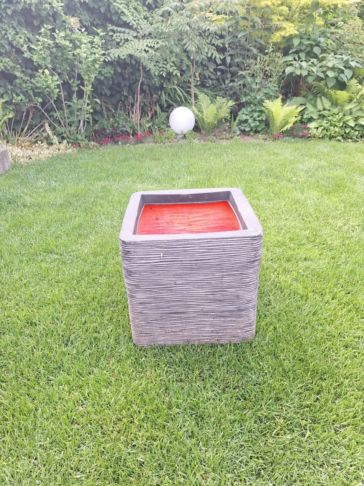 Capi Europe Naure Rib Bloempot 40x40x40cm, Ophalen, Kunststof, Gebruikt, 40 cm of meer
